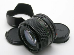 ★ハローカメラ★8091 CANON LENS New FD ( 24mm F2.8 ) フード付 動作品、現状　1円スタ－ト　即決