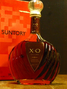 Suntory 「X・O」 DELUXE 旧ボトル サントリーブランデー X・O BRNDY 700ml 40度 シェルボトル 化粧箱入り　 Sun-X・O-1220-A