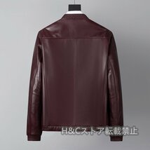 レザージャケットメンズラム革本革防寒コートバイクジャケット ライダースジャケットビジネスコート高級ラム羊革防風保温紳士服Ｓ～6XL選択_画像2