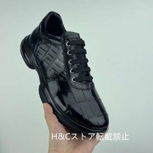  size selection possible wani leather crocodile original leather worker hand work men's leather shoes light weight sneakers leather shoes walking shoes air cushion 