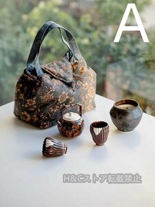 職人手作り 陶器 煎茶道具 茶壺 茶壷 急須 茶器 茶道具 5個セット 容量：260ML