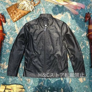 レザージャケット 牛革 カウハイド ライダース 本革 メンズファッション 革ジャン 黒 Ｍ～3XL