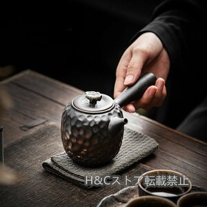 職人手作り 陶器 煎茶道具 茶壺 茶壷 急須 茶器 茶道具 容量：160ML