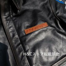 メンズ 革ジャン 茶芯 フライトジャケット レザージャケット 最上級 馬革 ライダース 本革 S~5XL_画像9