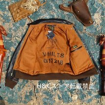 メンズ 革ジャン 茶芯 フライトジャケット レザージャケット 最上級 馬革 ライダース 本革 S~5XL_画像3