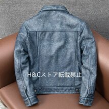 メンズ 革ジャン ライダース 牛革 レザージャケット ハーレー バイクウエア ブルゾン オートバイ 本革 S~6XL_画像2