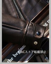 メンズ 革ジャン 1.6mm 最上級 牛革 レザージャケット バイクウエア オートバイ ライダース ブルゾン 本革 M~4XL_画像8