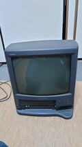 SONY ソニー VHS内蔵テレビ　KV-14VH03　通電確認のみ　ジャンク テレビデオ ブラウン管テレビ ソニー　直接引き取り可_画像1