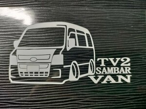 TV2 サンバーディアス バン 車体ステッカー スバル　車高短仕様