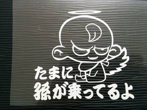 悪ガキステッカー たまに孫が乗ってるよ。天使 赤ちゃん 幼稚園 子供 自動車 自転車 ミニバン