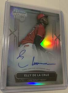 ELLY DE LA CRUZ エリー　デラクルーズ　選手　直筆サイン入りカード　150枚限定　BOWMAN STERLING 2022 シンシナティレッズ