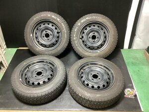 スタッドレスタイヤ（中古）ホイル付き　4本セット　165/70R14 ケンダKR36 ICE TEC NEO 2020年44週　スリップ5mm プラットホーム2mm