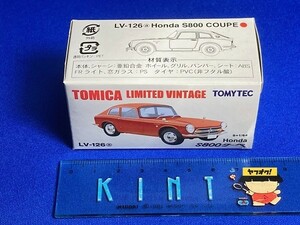 トミカリミテッドヴィンテージ ■ LV-126a ★ Honda S800 クーペ （赤）