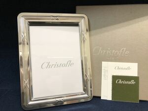 Christofle クリストフル フォトフレーム Rubans リュバン 13×18cm シルバープレート 未使用 保管品 印象的なリボンのモチーフ！