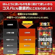 マカ 100,000mg 奮煌王 サプリ 亜鉛 シトルリン アルギニン ペルー産 濃縮有機マカ 厳選133種 60粒_画像5