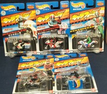 ホットウィール キャラウイール ５種 仮面ライダー 1号 ２号 V3 ショッカー クウガ サイクロン ハリケーン トライチェイサー_画像2