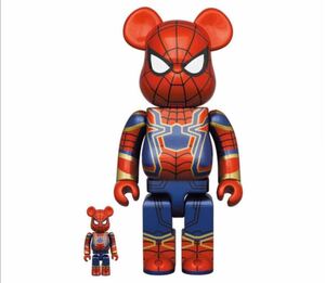 新品 未開封 BE@RBRICK IRON SPIDER 100％ & 400％ ベアブリック アイアン スパイダー スパイダーマン メディコムトイ 