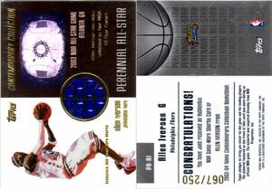 Allen Iverson 03-04 Comtemporary Collection Perennial All Star Relics /250