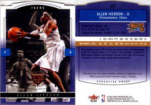 Allen Iverson 03-04 Skybox L.E. Excutive Proof ノンシリアルプロモーションカード