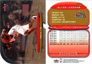 ★3枚セット★ Allen Iverson 03-04 Ultra Platinum Medallion /100, Gold Medallion, #158