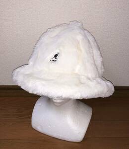  new goods KANGOL Faux Fur Casual K4190ST Kangol fur casual bucket hat me Toro hat fur hat white XL man and woman use 