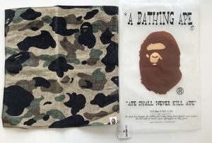 ★送料込★希少★未使用★ A BATHING APE ハンドタオル BAPE ア ベイシング エイプ カモフラ 迷彩 ABCカモ タオル ハンカチ タグ付 保存袋