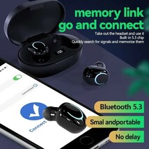 【格安出品】Bluetooth v5.3　ワイヤレスイヤフォン ワイヤレスイヤホン Bluetooth イヤホン 黒_画像3