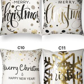 新入荷 クリスマスクッションカバー 雪花 スノーフレーク 鹿柄 ソファー背当て 抱き枕カバー 飾り 2枚セット 柔らか 丈夫