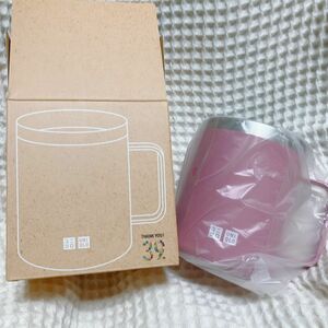 UNIQLO＊ユニクロ39色ステンレスマグカップ＊ピンク いちごムース＊420ml＊39周年記念 ノベルティ