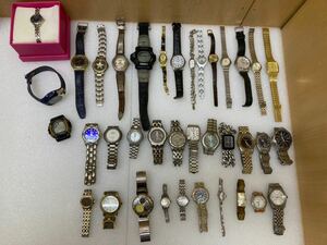 YK8549 腕時計 37点まとめ Seiko／POLO／dunhill／PER VAKENTINO／SWATCH／Elgin／Casio／GUESS／citizen／他 現状品 1204