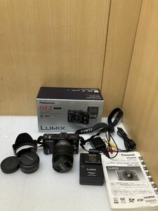 YK8534 Panasonic パナソニック デジタルカメラ LUMIX DMC-GF2 レンズ2点／充電器／説明書／元箱付 動作確認済 現状品 1202
