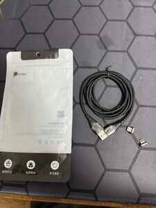 【2in1】マグネットQC快速充電ケーブル Type- C/iPhone 対応 2in1着脱式 磁石磁気 1.5メートル