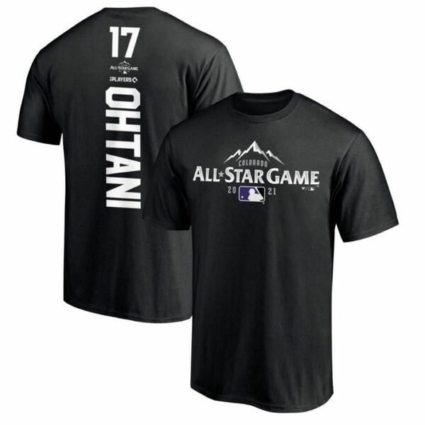 訳あり ブラック ファナティックス2021 MLB オールスターゲーム　カスタムプレーヤーTシャツ　♯17 大谷翔平　Mサイズ