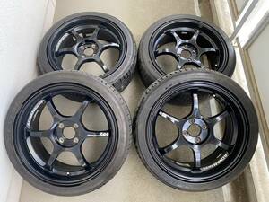 ヨコハマ アドバン YOKOHAMA ADVAN RG-D 17×7J+42 100 4穴 205/45 DUNLOP LE MANS Ⅴ ル・マンⅤ