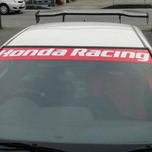 本物仕様！レース 競技必須！HONDA Racing ホンダレーシング 赤ベース/白文字 フロントウインドステッカー ハチマキ 店頭在庫！処分セールの画像3