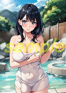 218 SSSS.GRIDMAN グリッドマン 宝多六花 温泉 A4 同人 イラスト 巨乳 美少女 コスプレ Anime アニメ セクシーアート acg