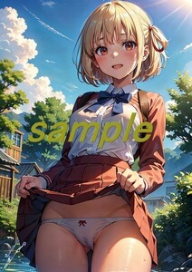 525 リコリス リコイル 錦木千束 ちさと A4 同人 イラスト 巨乳 美少女 コスプレ Anime アニメ イラストアートポスター セクシーアート acg