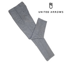 新品! ユナイテッドアローズ ウール混 フラノ テーパード パンツ グレー (XL) 送料520円☆UNITED ARROWS メンズ ロング 毛 秋冬 灰 LL ★_画像1