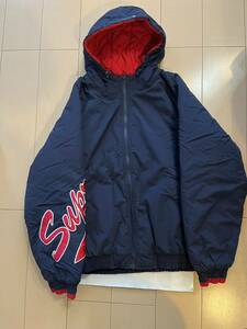 シュプリーム SUPREME 18SS Sleeve Script Sideline Jacket スリーブ　スクリプト　supreme XL ネイビー