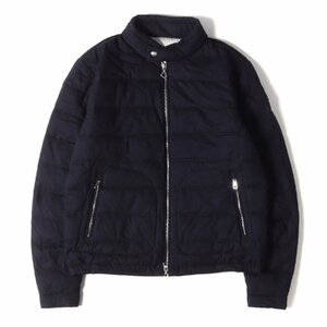 美品 MONCLER モンクレール ダウン ジャケット サイズ:3 23SS カシミア ウール ナイロン ハイネック ダウンジャケット ACORUS ネイビー