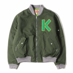 新品 KENZO ケンゾー 22AW NIGO ワッペン パテッド ボンバー ジャケット BOMBER JACKET PFC65BL ミリタリー MA-1 中わた カーキ M