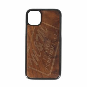 M&M エムアンドエム ウッド デザイン iPhone 12用 スマホケース WOOD iPhone 12 CASE ブラウン