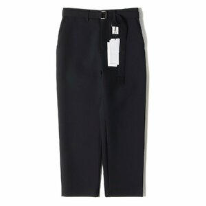 新品 Sacai サカイ パンツ サイズ:0 23AW ベルテッド スイッチング ボンディング パンツ Suiting Bonding Pants 23-03238M ブラック