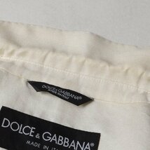 DOLCE&GABBANA ドルチェ&ガッバーナ ポルカドット リネン コットン シルク 1B テーラード ジャケット ホワイト イタリア製 48 ブランド_画像4