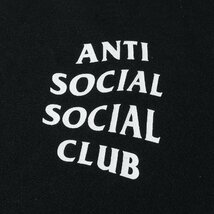 Anti Social Social Club アンチ ソーシャル ソーシャル クラブ スウェット サイズ:S ブランドロゴ クルーネック スウェットシャツ 黒_画像4