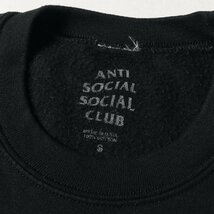 Anti Social Social Club アンチ ソーシャル ソーシャル クラブ スウェット サイズ:S ブランドロゴ クルーネック スウェットシャツ 黒_画像3