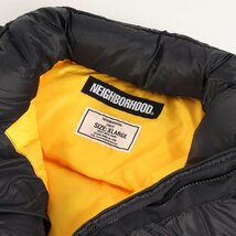 NEIGHBORHOOD ネイバーフッド ジャケット サイズ:XL 18AW TEAM ワッペン付き ナイロン ダウン ジャケット TEAM . DOWN / N-JKT ブラック_画像3