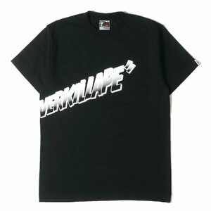 美品 A BATHING APE ア ベイシング エイプ Tシャツ サイズ:L 00s グラデーションロゴ クルーネック 半袖 Tシャツ ブラック 黒 00年代