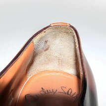 SANTONI サントーニ サイズ:6 スクエアトゥ メダリオン レザー シューズ 短靴 革靴 ビジネス フォーマル ブラウン イタリア製 ブランド_画像6