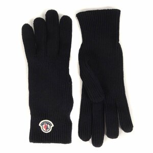 美品 MONCLER モンクレール サイズ:XL 22AW トリコロール アイコンワッペン ウール ニット グローブ GUANTI TRICOT 手袋 ハンドウォーマー